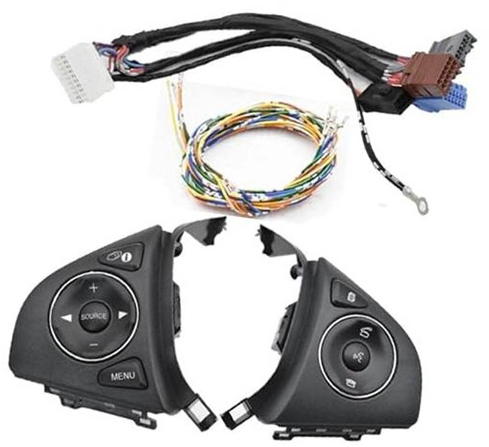 XEDLAMP Auto-Tempomat-Taste, for HRV, for XRV 2015 2016 2017 2018, Auto-Lenkradschalter, Tasten, Audio, Radio, Fernbedienung, Tempomat-Taste Auto-Lenkradschalter-Kit(Black Set 2) von XEDLAMP