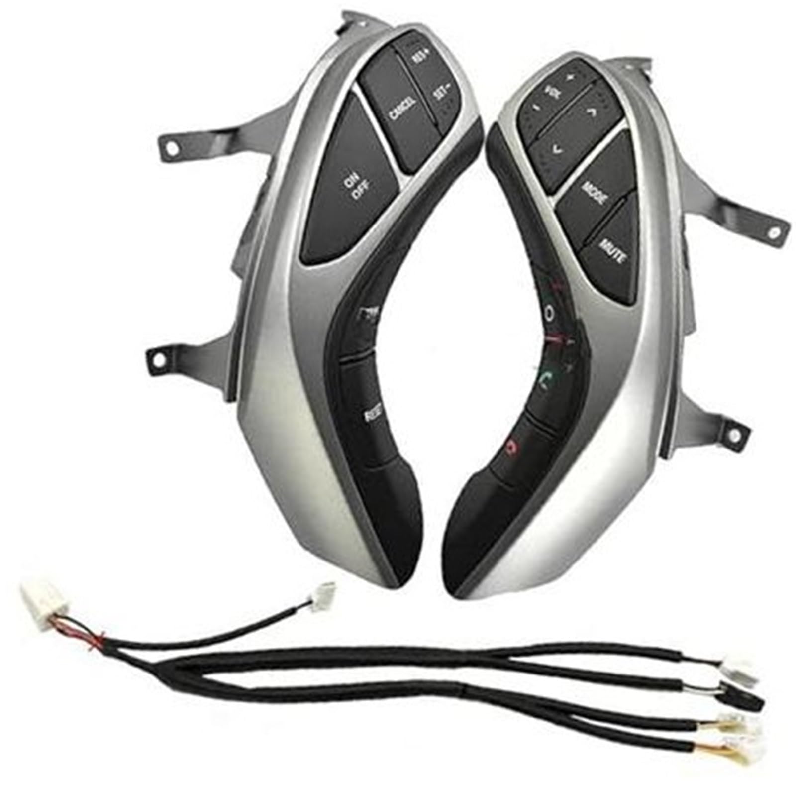 XEDLAMP Auto-Tempomat-Taste, for Hyundai, I30, for Elantra, 2012 2013 2014 2015, Auto-Lenkrad-Taste, Audio-Telefon, Bluetooth, Tempomat-Autoschalter Auto-Lenkradschalter-Kit(Black 12pin 1) von XEDLAMP
