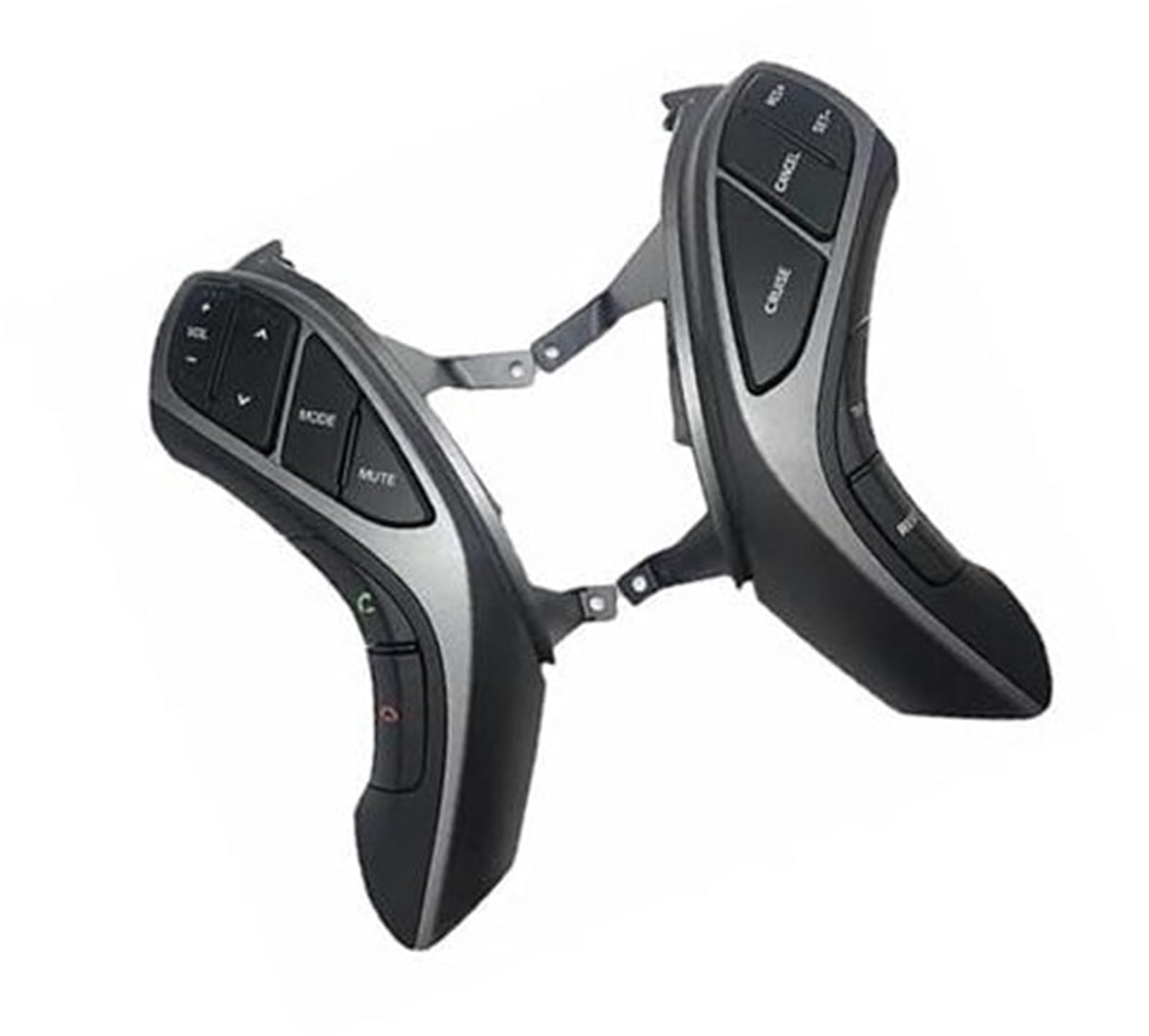 XEDLAMP Auto-Tempomat-Taste, for Hyundai, for Elantra, 2012–2015, for I30 MT at 2012–2014 MT Auto-Tempomat-Musik-Lenkradtasten, Multimedia-Navigation Auto-Lenkradschalter-Kit(Black 12pins) von XEDLAMP