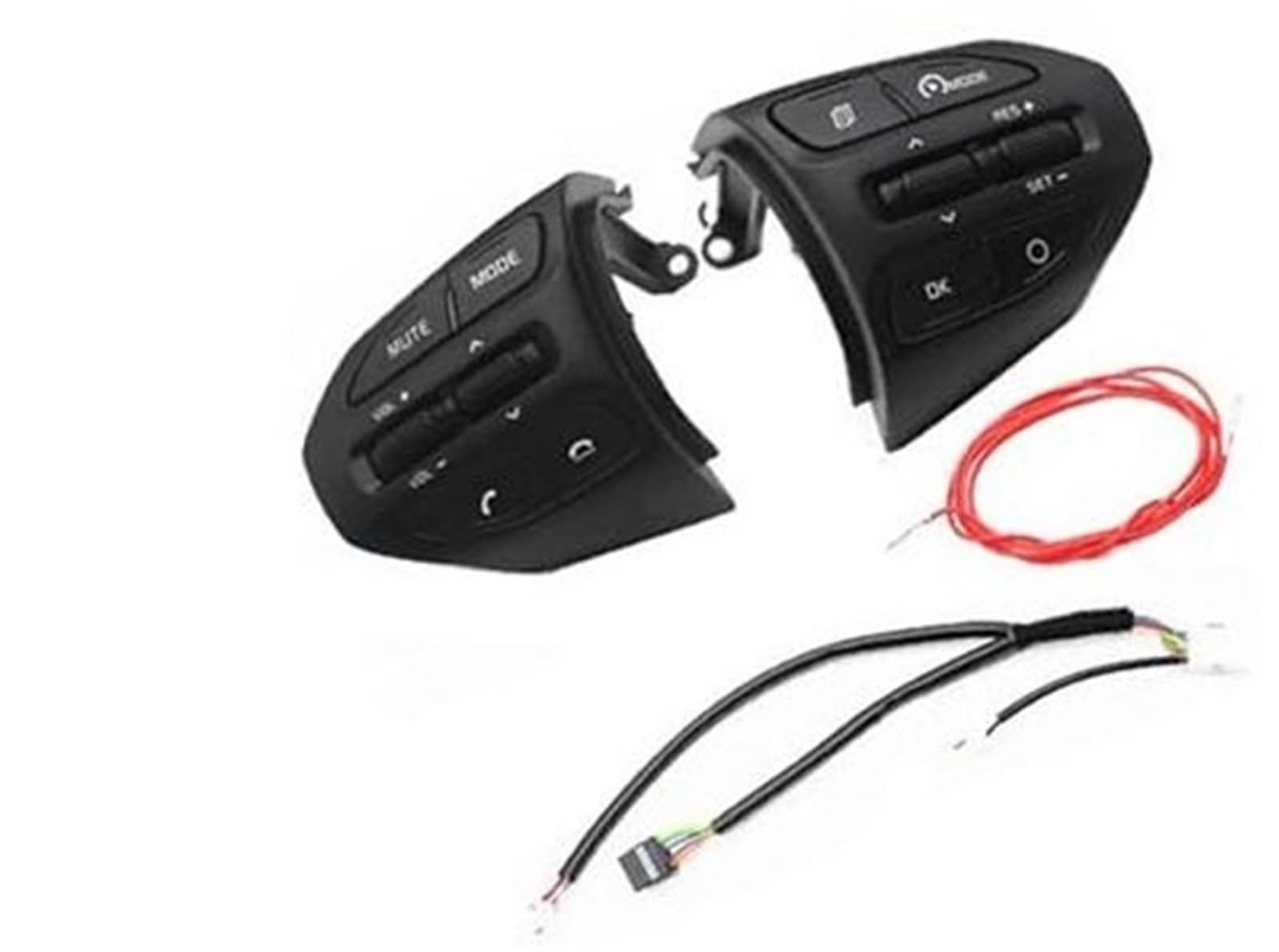 XEDLAMP Auto-Tempomat-Taste, for Kia, K2, for Rio 2017 2018 2019, for Picanto, Lenkrad-Steuertasten, Telefon-Tempomat-Lautstärkeschalter, Autozubehör Auto-Lenkradschalter-Kit(Black Set) von XEDLAMP