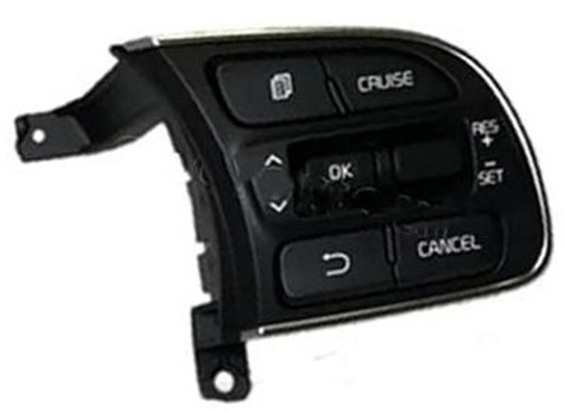 XEDLAMP Auto-Tempomat-Taste, for Kia, K5 2016 2017 2018 96720-D9010 Auto-Multifunktions-Lenkrad-Cruise-Taste Audio-Lautstärke-Einstellschalter Tastenschalter Auto-Lenkradschalter-Kit(BLACK Cruise cont von XEDLAMP
