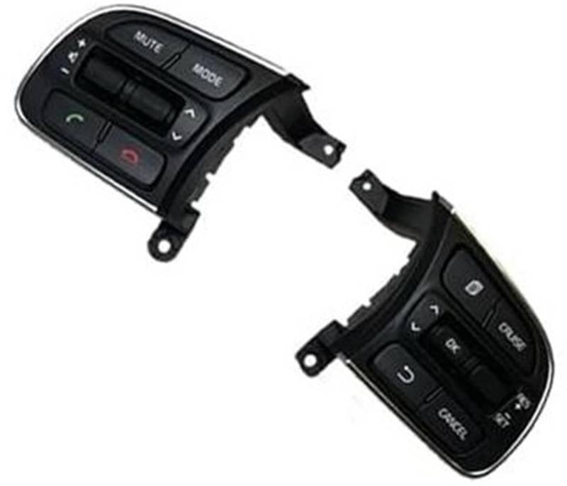 XEDLAMP Auto-Tempomat-Taste, for Kia, K5 2016 2017 2018 96720-D9010 Auto-Multifunktions-Lenkrad-Cruise-Taste Audio-Lautstärke-Einstellschalter Tastenschalter Auto-Lenkradschalter-Kit(Black Set) von XEDLAMP