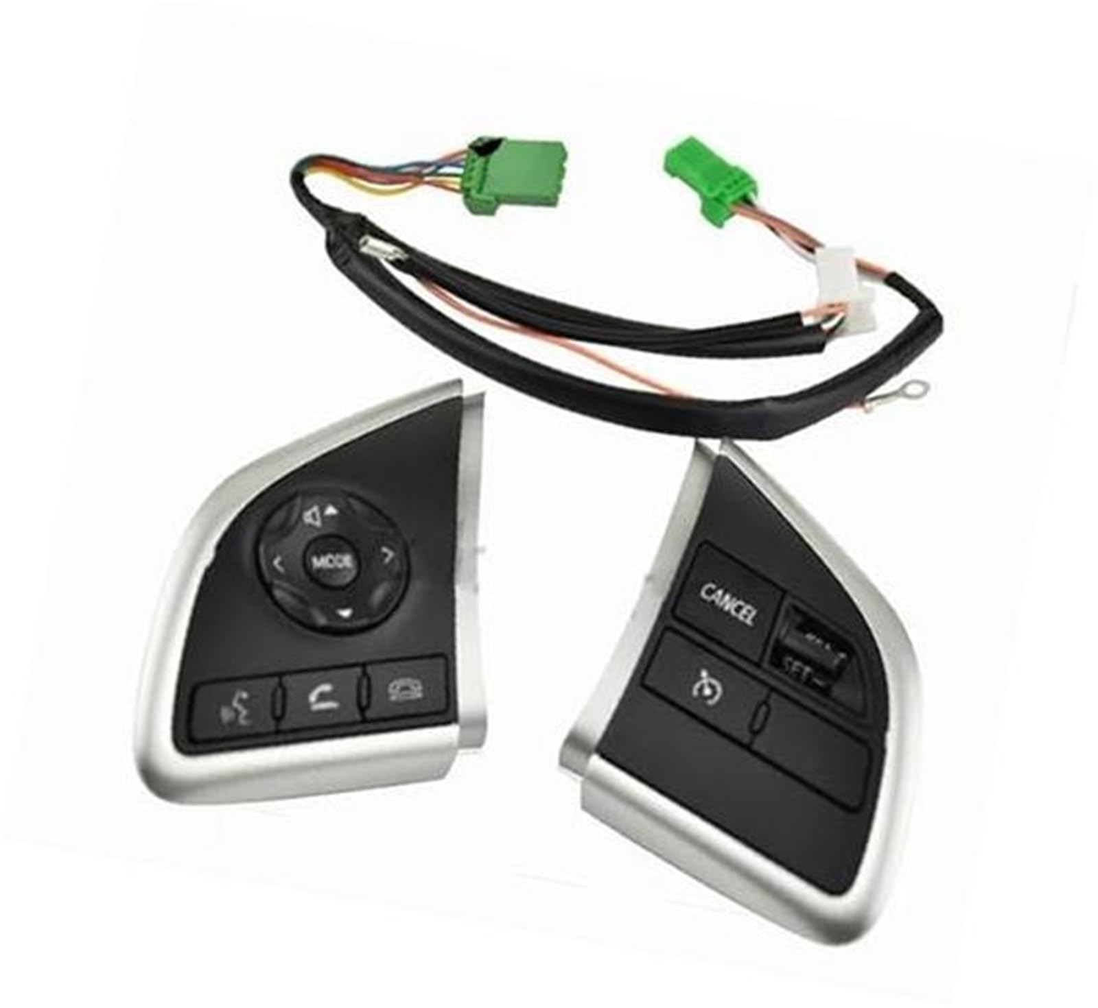 XEDLAMP Auto-Tempomat-Taste, for Mitsubishi, L200 2015, for Eclipse Cross 2016–2018, for Mirage, Auto-Lenkrad-Tempomat-Tasten, Fernbedienung, Lautstärketaste Auto-Lenkradschalter-Kit(Black Set) von XEDLAMP