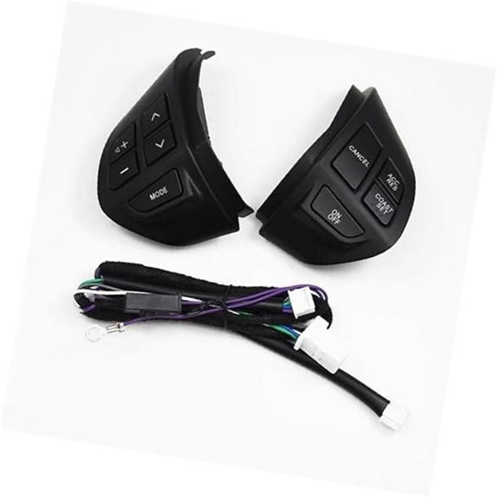 XEDLAMP Auto-Tempomat-Taste, for Mitsubishi, for Pajero, for Montero, for Outlander, Auto-Stereo-Radio, Lenkrad-Lautstärke, Sound-Taste, unterstützt BT-Telefon Auto-Lenkradschalter-Kit(Black 2) von XEDLAMP