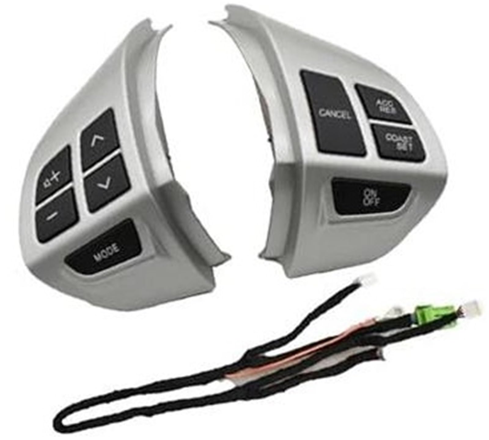 XEDLAMP Auto-Tempomat-Taste, for Peugeot, 4007 2007, for IOn 2011, Auto-Styling-Zubehör, Tasten, Multifunktions-Auto-Lenkrad-Steuertasten mit Kabeln Auto-Lenkradschalter-Kit(Black 5pins Set) von XEDLAMP