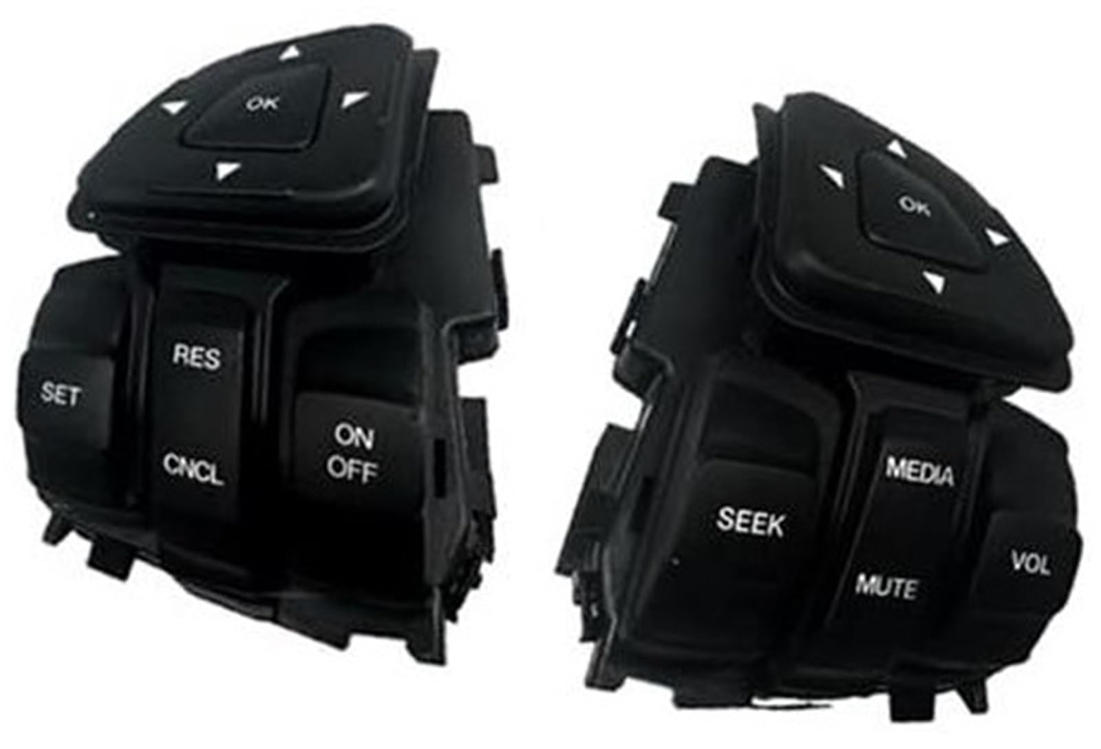 XEDLAMP Auto Tempomat Taste Flex 2013 2014 2015 2016 2017 2018 2019 Lenkrad Geschwindigkeit Cruise Radio Control Schalter Taste BT4T9E740AFW Auto-Lenkradschalter-Kit(Black 1 Pair) von XEDLAMP
