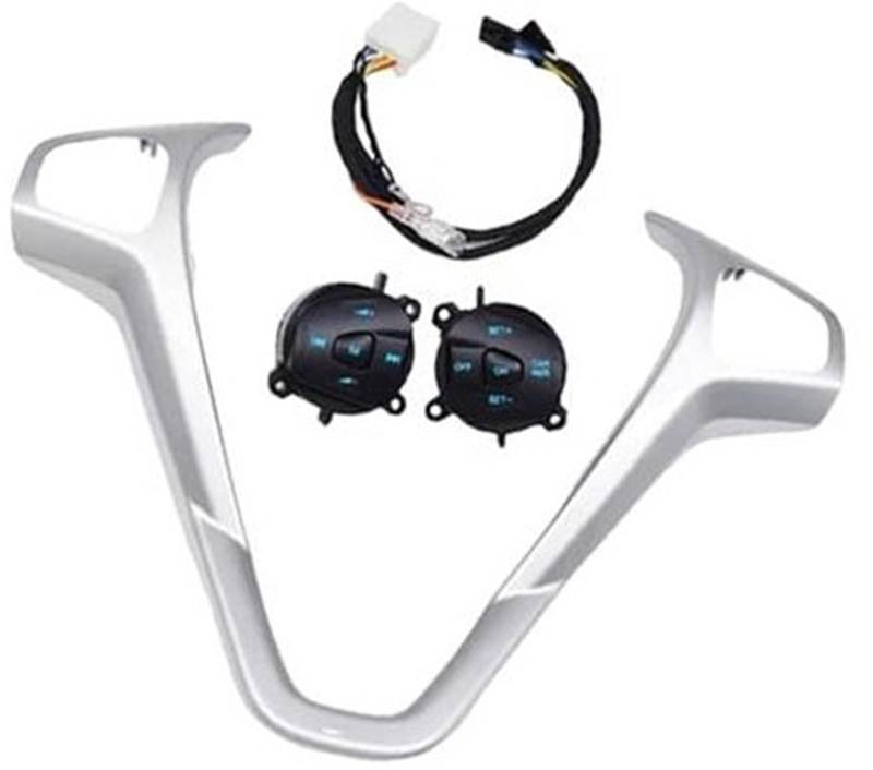 XEDLAMP Auto-Tempomattaste, for Fiesta, for MK7 MK8 2013 2014 2015 Auto-Multifunktions-Lenkrad-Tempomatschalter-Steuertaste mit Rahmen Auto-Lenkradschalter-Kit von XEDLAMP