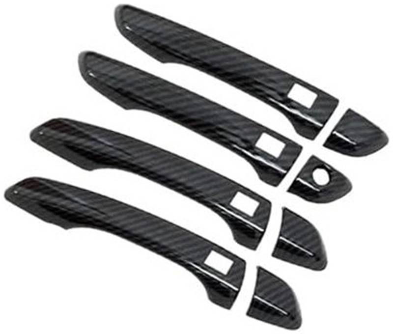 XEDLAMP Autoaußenseite Vorne Links, for Citroen, for DS, 6 WR 2014 2015 2016 2017 2018 2019 2020 Türgriffabdeckungen Autoschutzaufkleber Autoaußenzubehör Gadget Chrom-Türgriffverkleidung(Black H) von XEDLAMP