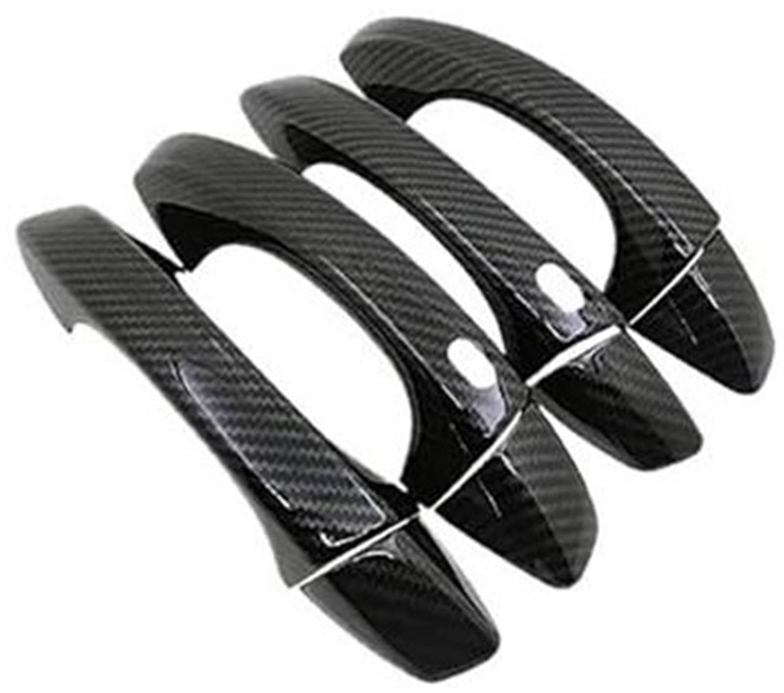 XEDLAMP Autoaußenseite vorne Links, for Skoda, for Scala 2019 2020 2021 2022 Luxuriöse Abdeckungen Außenkratzschutz Rostschutzdekor Autozubehör Chrom-Türgriffverkleidung(Black B) von XEDLAMP