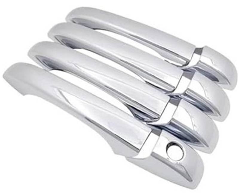 XEDLAMP Autoaußenverkleidung vorne links, for Chrysler, 300C 2006 300 2005 2006 2007 2008 2009 2010er Kratzfeste Sets Chrom-Styling Außenteil Zubehör Zubehör Chrom-Türgriffverkleidung(BLACK 4h1 Keyhol von XEDLAMP