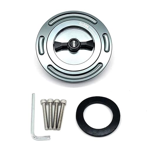 XEDLAMP CNC Billet Kraftstofftankdeckel, for, R1200R 2006-2017 R1200GS R1250GS ADV R1200RTMotorradzubehör, Tankdeckel(Gray and Black) von XEDLAMP