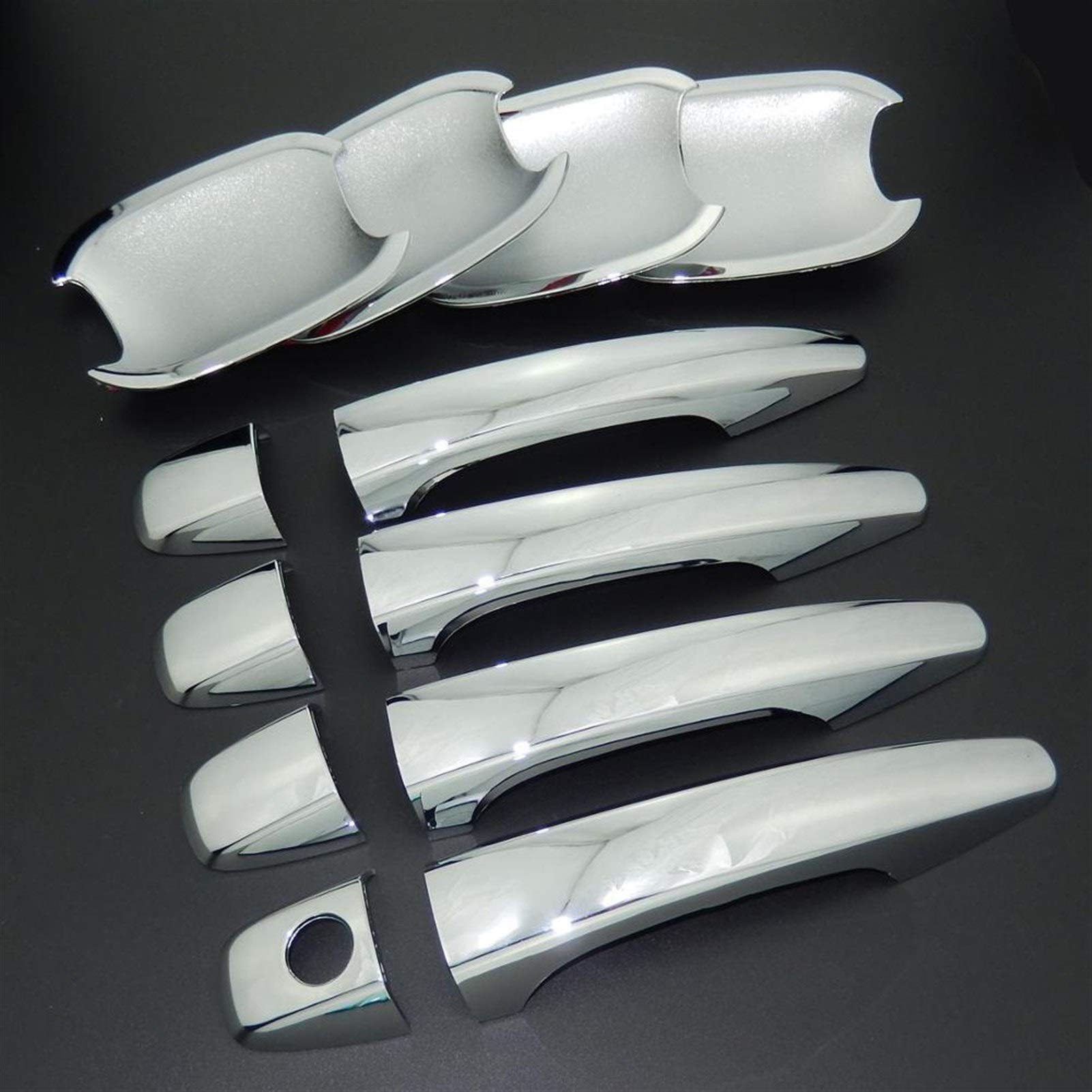 XEDLAMP Chrom-Seitentürgriffabdeckung und Türschüsselabdeckung, for Citroen, C-Elysee 2012–2016, ABS-Auto-Styling Abdeckung für Außentürgriffe(Complete Set) von XEDLAMP