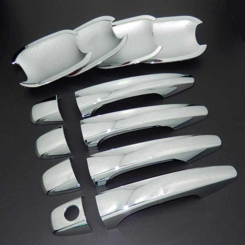 XEDLAMP Chrom-Seitentürgriffabdeckung und Türschüsselabdeckung, for Citroen, C-Elysee 2012–2016, ABS-Auto-Styling Abdeckung für Außentürgriffe(Complete Set) von XEDLAMP