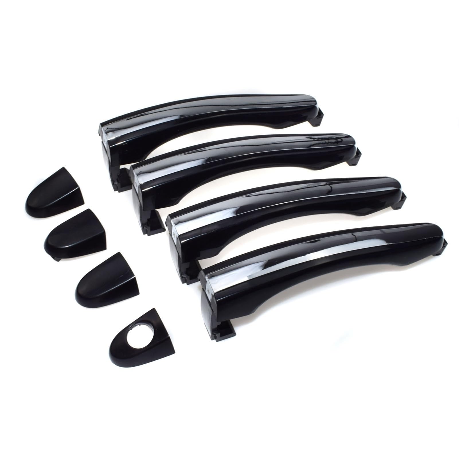 XEDLAMP Chromschwarze Außentürgriffe vorne hinten Links rechts, for Hyundai, Azera 2006 2007 2008 2009 2010 2011 826513L000 826523L000 Abdeckung für Außentürgriffe(Front Rear Set 4pcs) von XEDLAMP