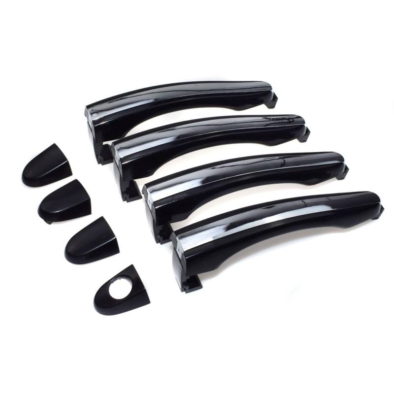 XEDLAMP Chromschwarze Außentürgriffe vorne hinten Links rechts, for Hyundai, Azera 2006 2007 2008 2009 2010 2011 826513L000 826523L000 Abdeckung für Außentürgriffe(Front Rear Set 4pcs) von XEDLAMP
