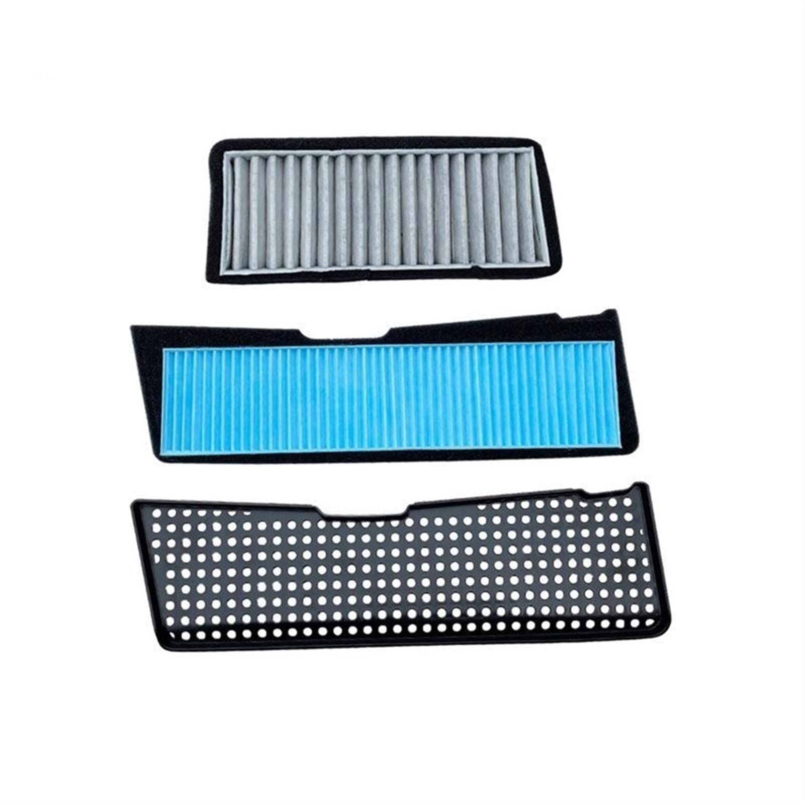 XEDLAMP Externer Luftfilter, for Tesla, Modell 3 2021 2022-Jetzt Kühlergrill-Einlassabdeckung Klimaanlagen-Ansaugfilter Autozubehör Innenraumluftfilter(3 Pcs Filter C) von XEDLAMP