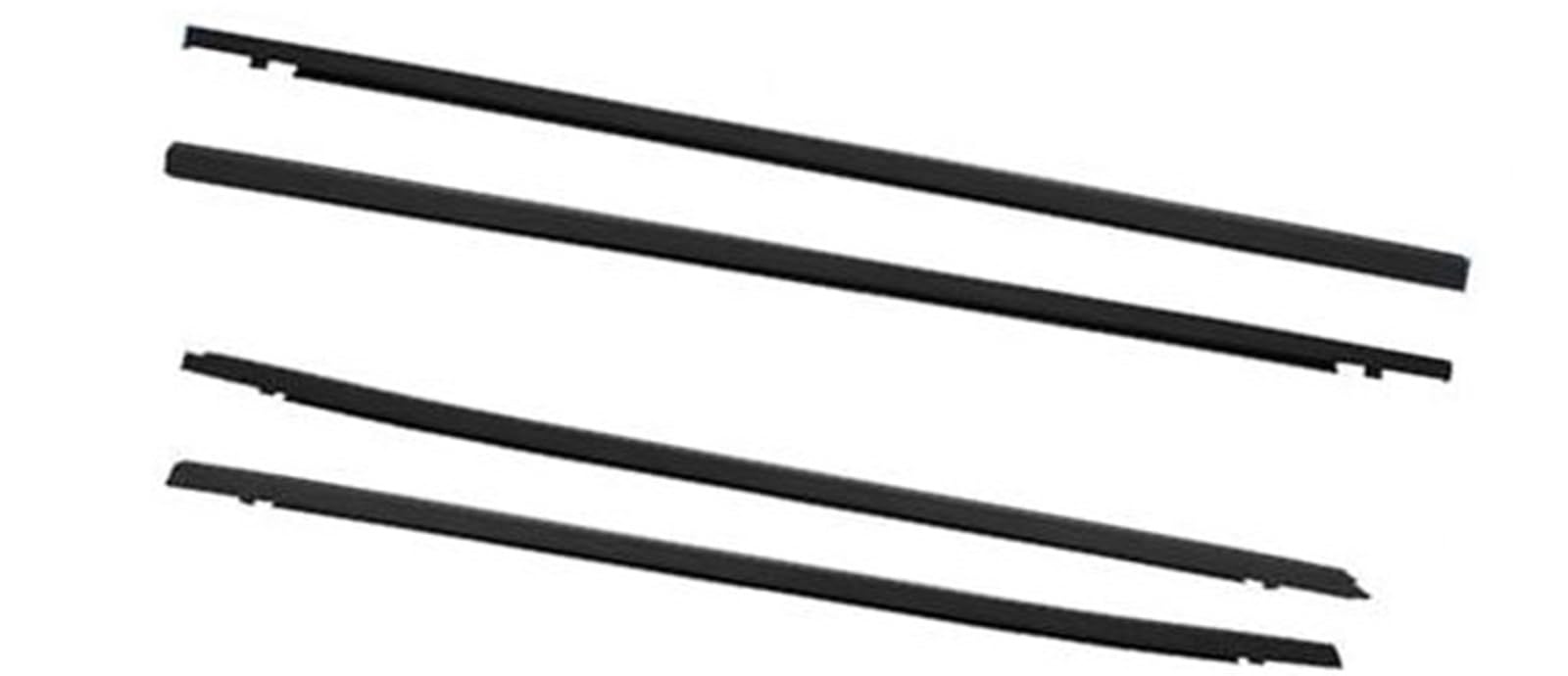 XEDLAMP Fenstertürdichtungen, 4-teiliges Autofensterglasdichtungs-Formteil, for Civic, 2006-2019, äußere Dichtungsverkleidung, Gummistreifen Autotürdichtungsstreifen(Black 16-19) von XEDLAMP
