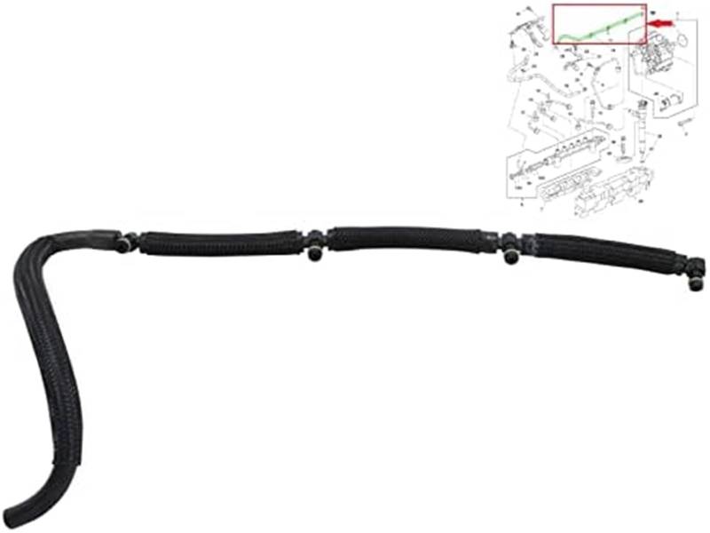 XEDLAMP Kraftstoff Injektor Rücklauf Schlauch, for Vauxhall, for Opel, Astra JK Insignia AB Meriva B Zafira C Mokka 1,6 Cdti 55502770 55587294 820907 von XEDLAMP