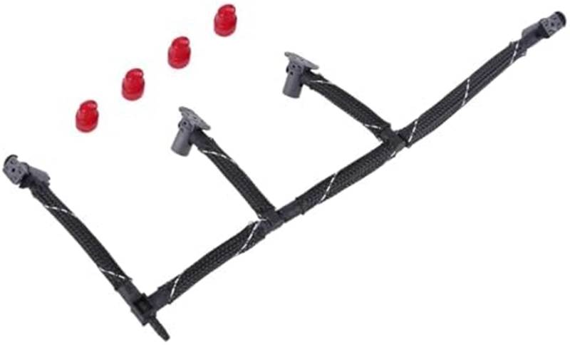 XEDLAMP Kraftstoffrücklaufschlauch 04L130235B Einspritzdüsen-Rücklaufrohr Kraftstoffrücklaufrohr Einspritzdüsen-Leckschlauch Kompatibel for A3 Q2 for Seat for Skoda ab 2017 Kraftstoffüberlaufschlauch von XEDLAMP