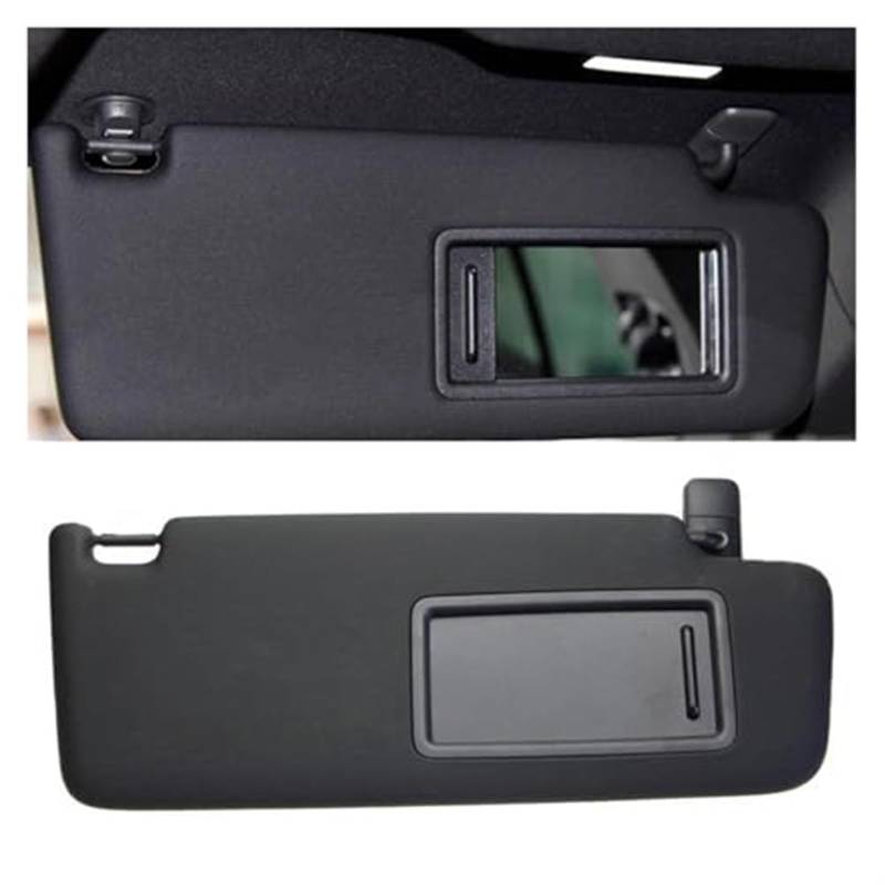 XEDLAMP Linke Fahrerseite, rechte Beifahrerseite, vordere Sonnenblende mit Make-up-Spiegel-Sonnenschutz, for Skoda, for Superb 2016–2019 Auto-Sonnenblende(Black Passenger) von XEDLAMP