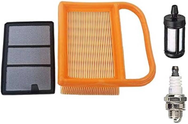 XEDLAMP Luftfilter durch Kraftstofffilter-Zündkerze ersetzen, for STIHL, TS410 TS410Z TS420 TS420Z Betontrennsäge 4238 120 0600 Tune-Up-Kits (2er-Set) Luftfilter-Tuning-Kit(Black 1 Set) von XEDLAMP