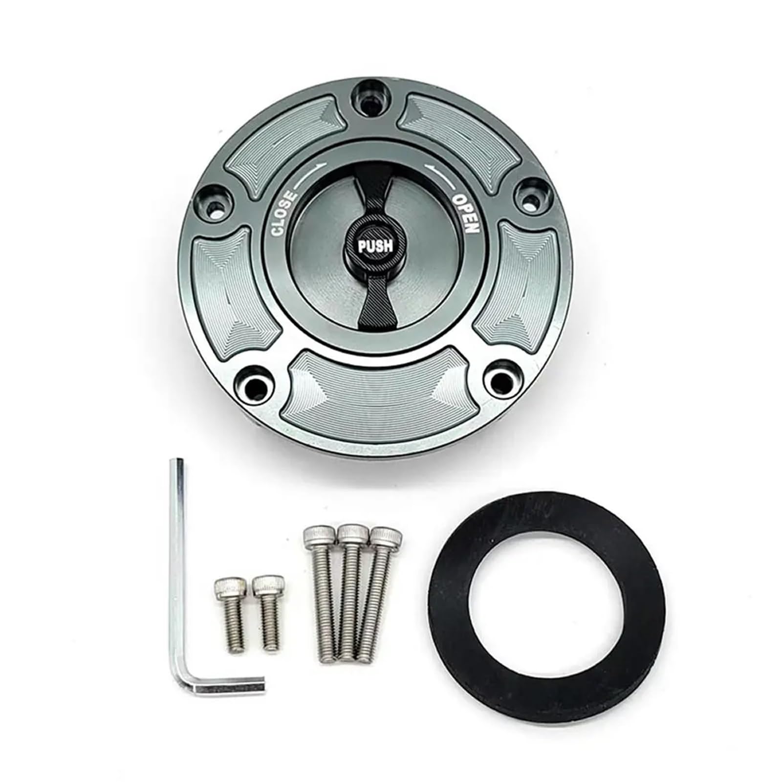 XEDLAMP Motorrad CNC Tankdeckel Abdeckung, for BN302 302S 150S TN 25 TNT250 BJ250 TNT150, TNT300 TNT600 502C 752S 2016-up(Gray and Black) von XEDLAMP