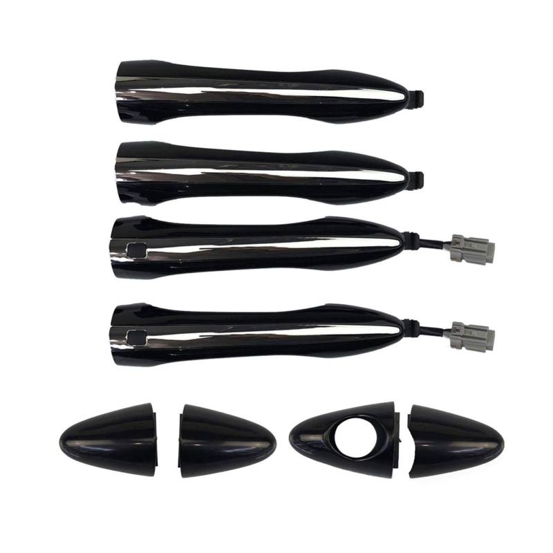 XEDLAMP OEM 826512T020 826512T010 826522T000 8 Stück vorne hinten außen außen, for Smart, Schlüsseltürgriff Chrom Schwarz, for Kia, Optima 2011–2015 Abdeckung für Außentürgriffe von XEDLAMP