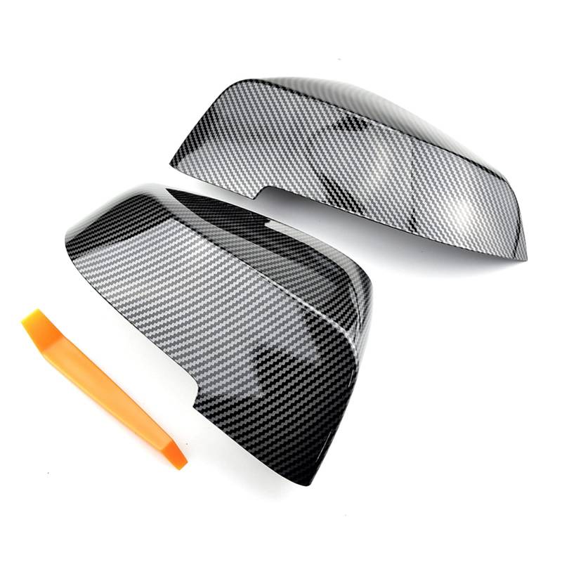 XEDLAMP Rearview Mirror Cover Side Wing Protect Frame Covers Carbon Fiber Style Shell, for, 5 Series F10 F11 2011-2015 Auto-Außenspiegelabdeckung(Carbon Fiber Pattern) von XEDLAMP