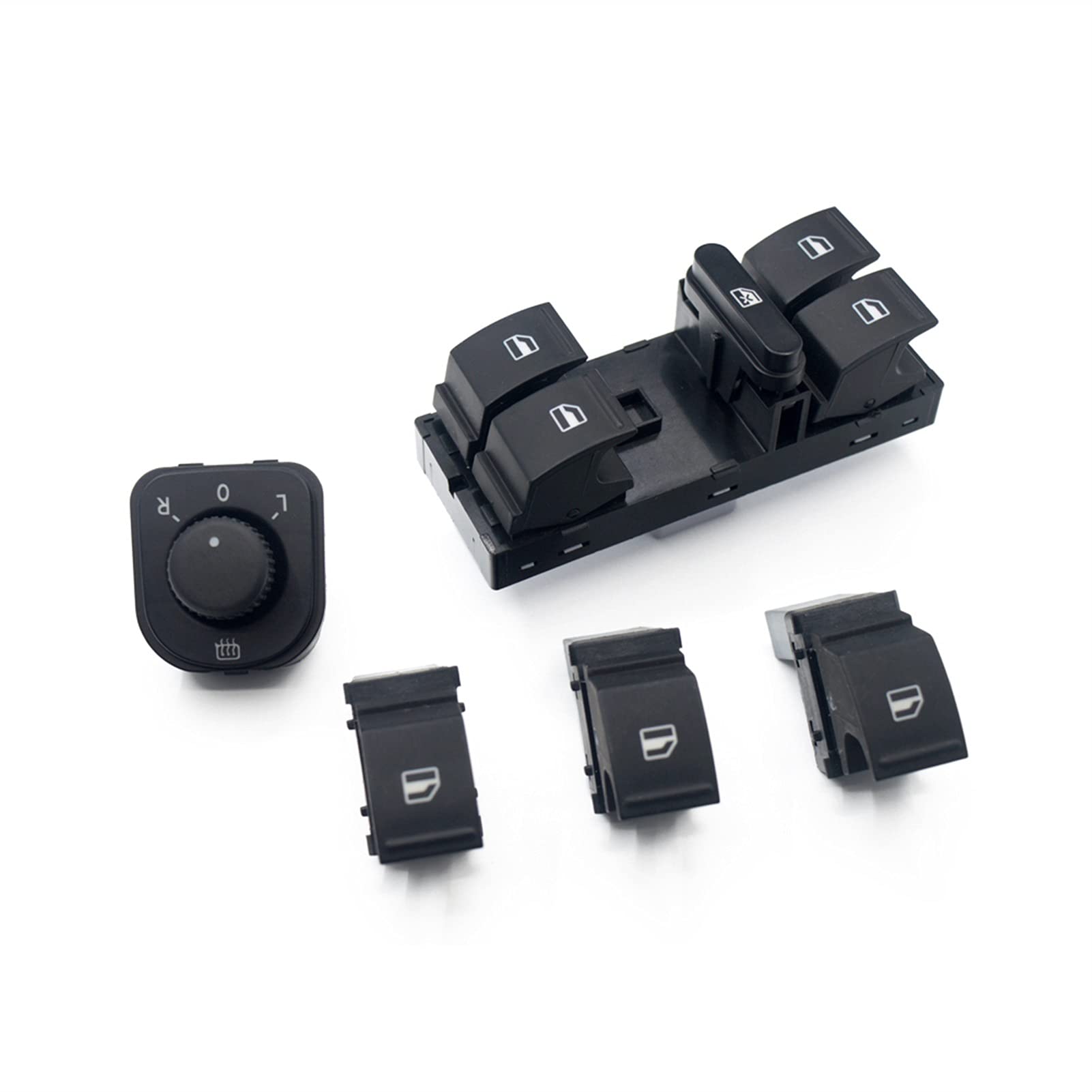 XEDLAMP Seitenspiegel-Fensterheber-Steuerschalter, for VW, for Jetta Mk5, for Golf 5 6, for Tiguan, for Passat B6 CC 1F0 959 855 1K4 959 857 1K0 959 565H Auto-Seitenspiegelschalter XEDLAMP Seitenspiegel-Fensterheber-Steuerschalter, for VW, for Jetta Mk5, for Golf 5 6, for Tiguan, for Passat B6 CC 1F0 959 855 1K4 959 857 1K0 959 565H Auto-Seitenspiegelschalter von XEDLAMP