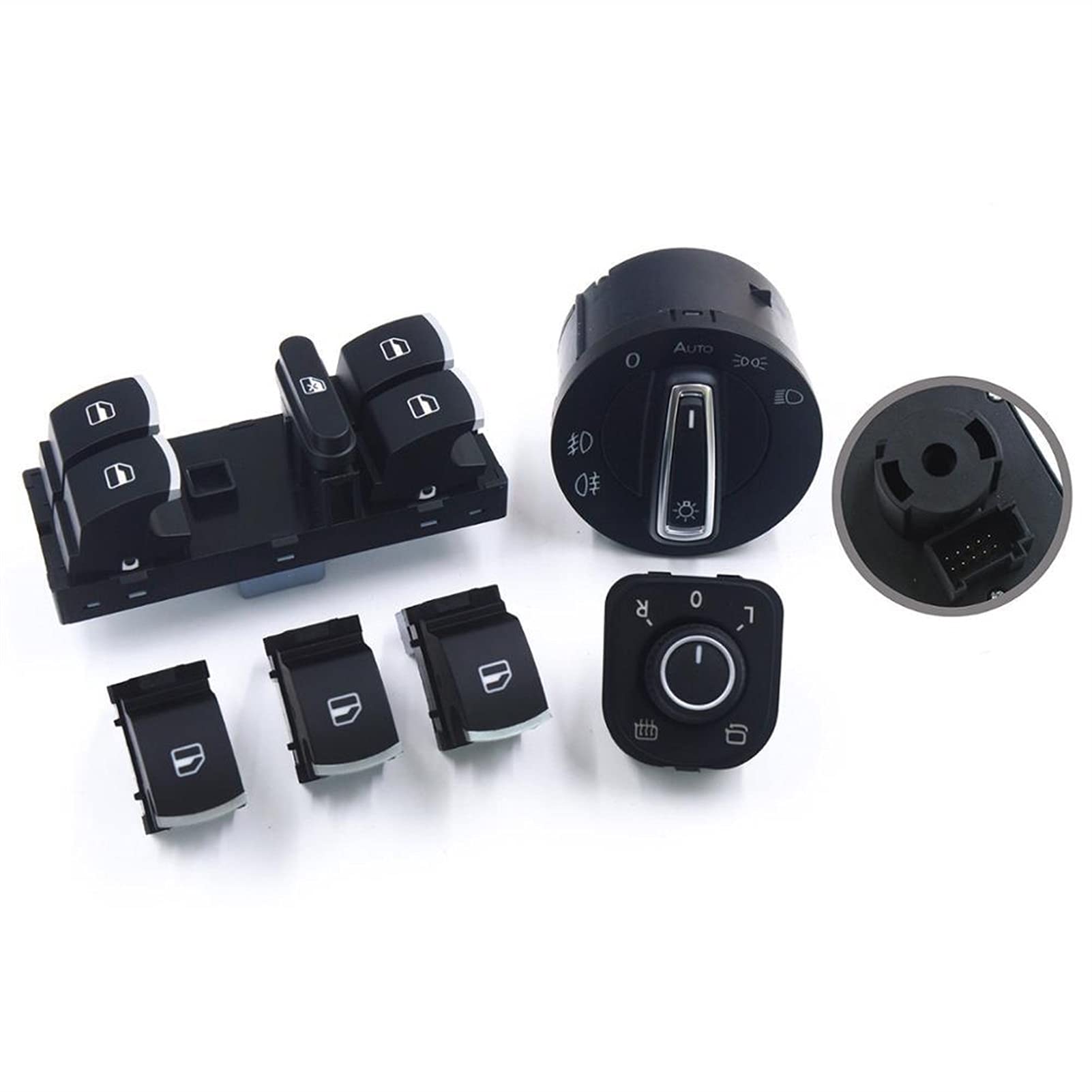 XEDLAMP Seitenspiegel-Scheinwerfer-Scheinwerfer-Fensterschalter-Taste, for Volkswagen, for VW, CC, for Tiguan, for Passat B6 B7, for Golf 5 6, for Jetta MK5 Auto-Seitenspiegelschalter von XEDLAMP