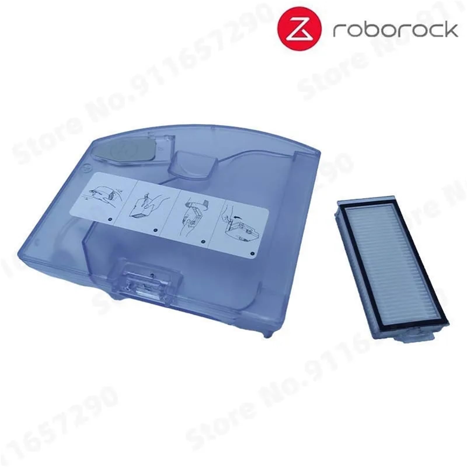 XEDLAMP Staubbehälter-Box, Wasser, for Tank, for Roborock, Q7 Max Q7 Max+ T8 Staubbox mit Hepa-Filter Staubsaugerzubehör Staubsauger-Staubsammler(Water Tank Dust Box) von XEDLAMP