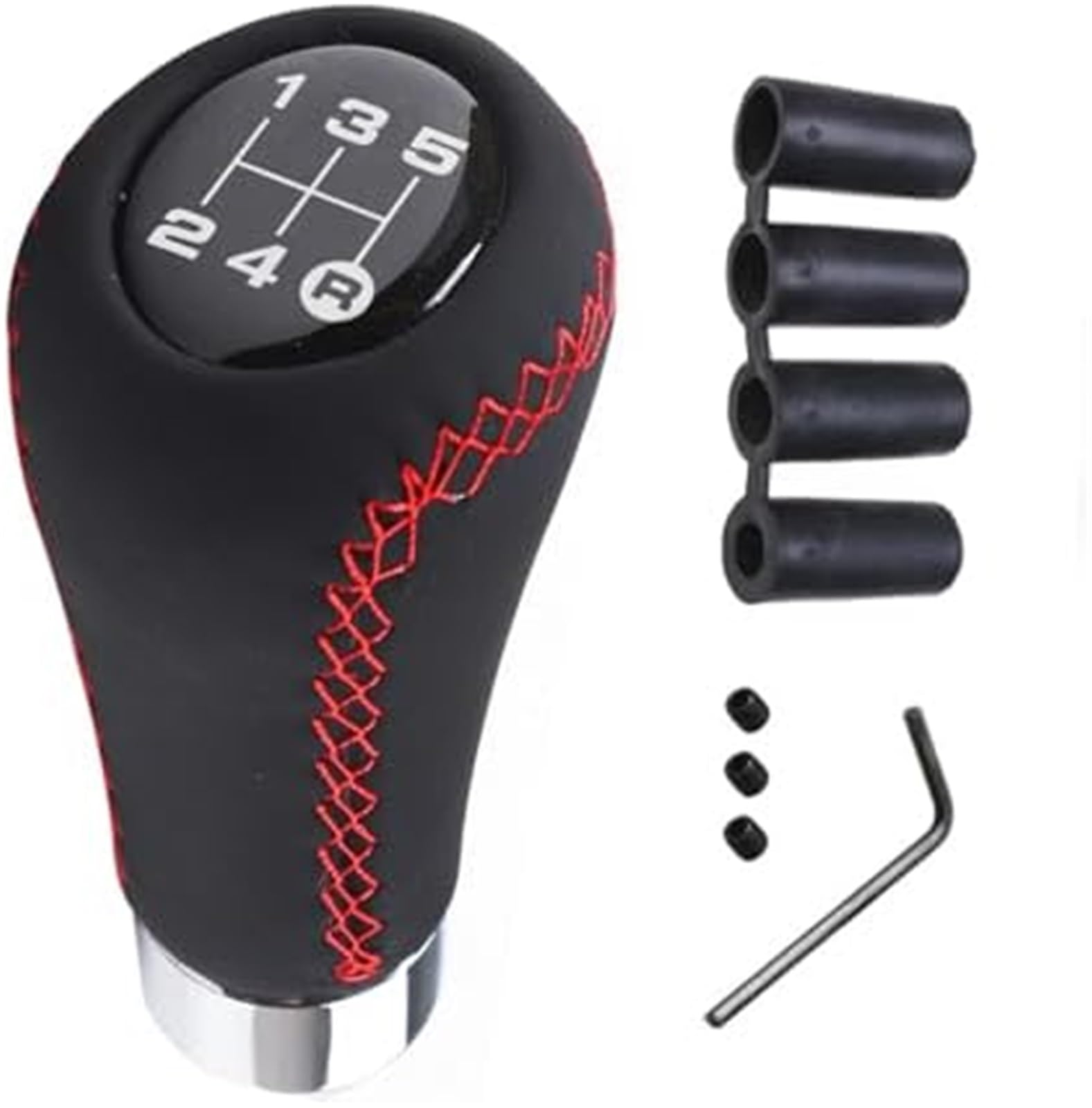 XEDLAMP Universal-Schaltknauf for 5 Gänge, Auto-Schaltknauf, Schaltknauf for manuelle Schaltung, Schalthebelabdeckung aus Leder mit 4 Adaptern 8 mm, 10 mm, 11 mm, 12 mm, for manuelle Kraftfahrzeuge – XEDLAMP Universal-Schaltknauf for 5 Gänge, Auto-Schaltknauf, Schaltknauf for manuelle Schaltung, Schalthebelabdeckung aus Leder mit 4 Adaptern 8 mm, 10 mm, 11 mm, 12 mm, for manuelle Kraftfahrzeuge – von XEDLAMP