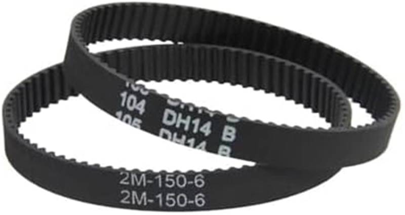 XEDLAMP Vakuumriemen, 2 Stück Staubsauger-Zahnriemen 2M-150-6 Umfang 150 mm Breite 6 mm Zähne 75 Synchronförderer, for Haushaltsgeräte Riemen für Roboterstaubsauger von XEDLAMP