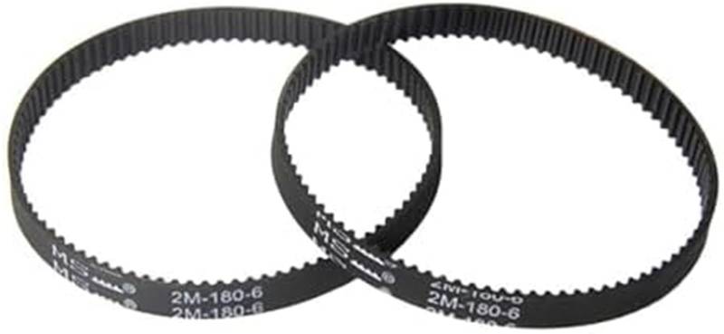 XEDLAMP Vakuumriemen, 2 Stück Zahnriemen 2M-180-6 Umfang 180 mm Breite 6 mm Zähne 90 Synchronförderer Ersatzteil, for Staubsauger Riemen für Roboterstaubsauger von XEDLAMP