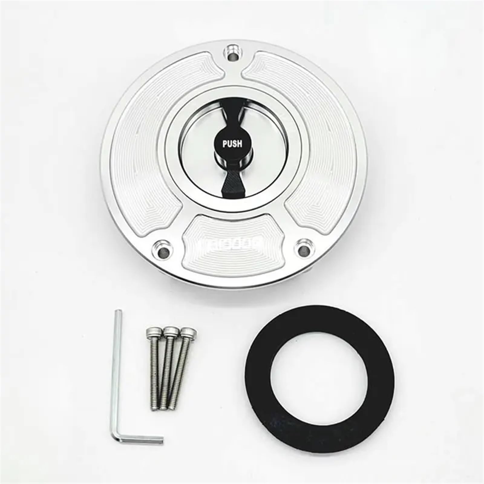XEDLAMP for CB1000R 08-11, modifizierte Aluminiumlegierung, schnell Abnehmbarer Tankdeckel, Schnellverschluss, schnell öffnender Benzindeckel, Zubehör(Silver and Black) von XEDLAMP