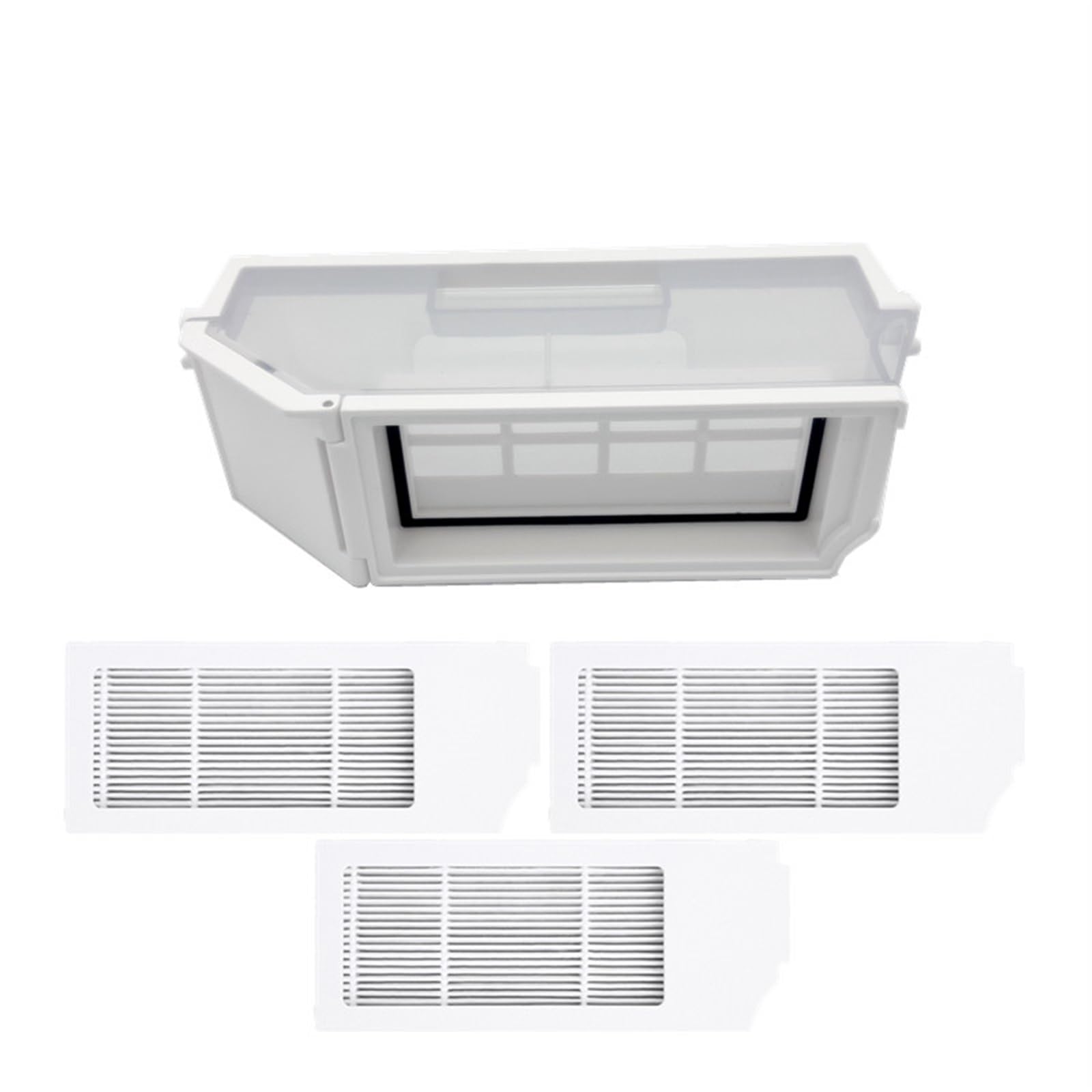 XEDLAMP for Ecovacs DEEBOT X1 T10 Turbo Staub Box HEPA-Filter Schmutz Sammlung Roboter Staubsauger Ersatzteile Mülleimer Staubsauger-Staubsammelbehälter(Dustbin add 3Filters) von XEDLAMP