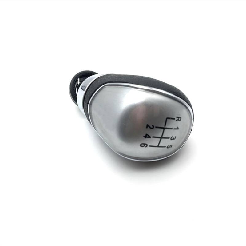 XEDLAMP for Ford, C-MAX Facelift Kuga Auto Auto Schalthebelmanschetten Kohlefaser Auto Handschalthebel Schaltmanschette Abdeckung Gamasche Auto-Schaltknauf(Silver 6speed) von XEDLAMP