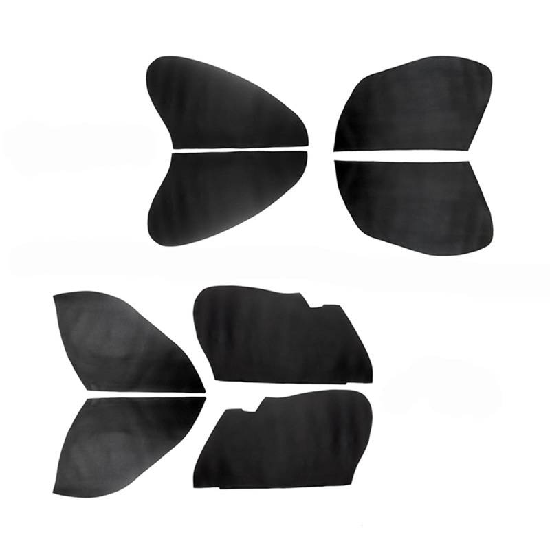 XEDLAMP for Jazz, 2004 2005 2006 2007 Auto Innen Tür Griff Armlehne Panel Mikrofaser Leder Abdeckung Schutz Dekor Auto-Innentürverkleidung(Hatchback,2pcs Front Black) von XEDLAMP