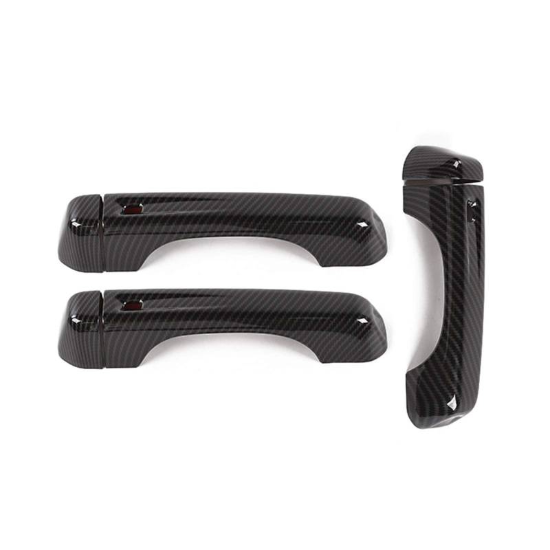 XEDLAMP for Jeep, for Wrangler JL 2018+ ABS-Heckklappengriff-Außentürgriff-Zierabdeckungsaufkleber Abdeckung für Außentürgriffe(A Carbon Fiber Grain) von XEDLAMP