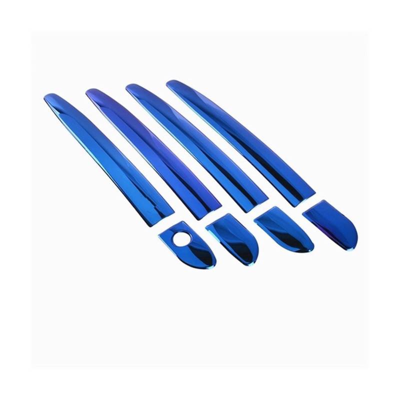 XEDLAMP for Mazda, Cx5 Cx-5 2012-2018, for Mazda, CX3 CX-3 CX4 CX-4 2015-2018 Autotürgriffabdeckung Zieraufkleber Autozubehör Styling Abdeckung für Außentürgriffe(Blue no Button) von XEDLAMP