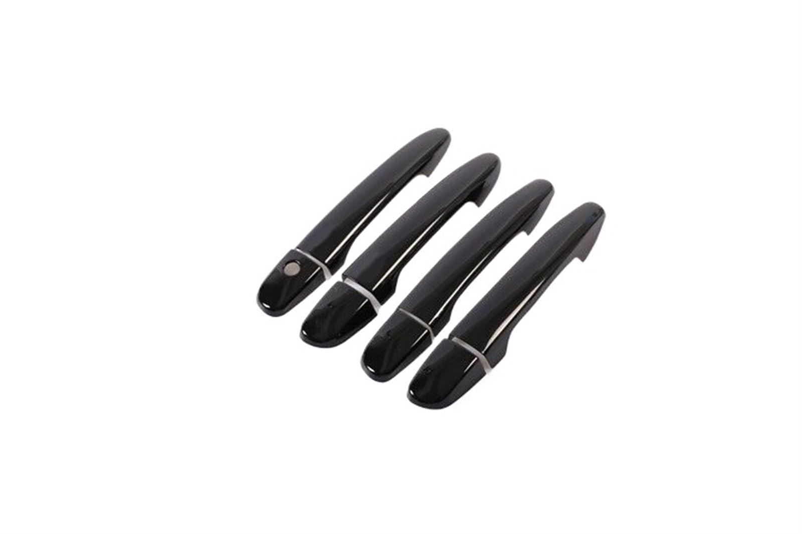XEDLAMP for Mazda 2 2008-2019, for Mazda 3 2010-2019, for Mazda 6 2007-2019, glänzend schwarzes Chrom, Autotürgriffabdeckung, Zierleiste, Styling-Zubehör Autotürgriffabdeckung(Black no Button) von XEDLAMP