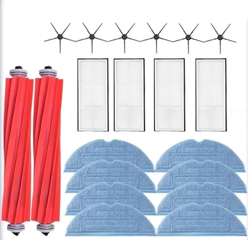 XEDLAMP for Roborock, S7 S70 S75 S7Max s7MaxV T7S Plus Hauptbürste Hepa-Filter Mops Ersatzteile Robotic Staubsauger Zubehör Roboterstaubsauger-Ersatzkit(18pcs-01) von XEDLAMP