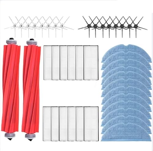 XEDLAMP for Roborock, S7 S70 S75 S7Max s7MaxV T7S Plus Hauptbürste Hepa-Filter Mops Ersatzteile Robotic Staubsauger Zubehör Roboterstaubsauger-Ersatzkit(42pcs) von XEDLAMP