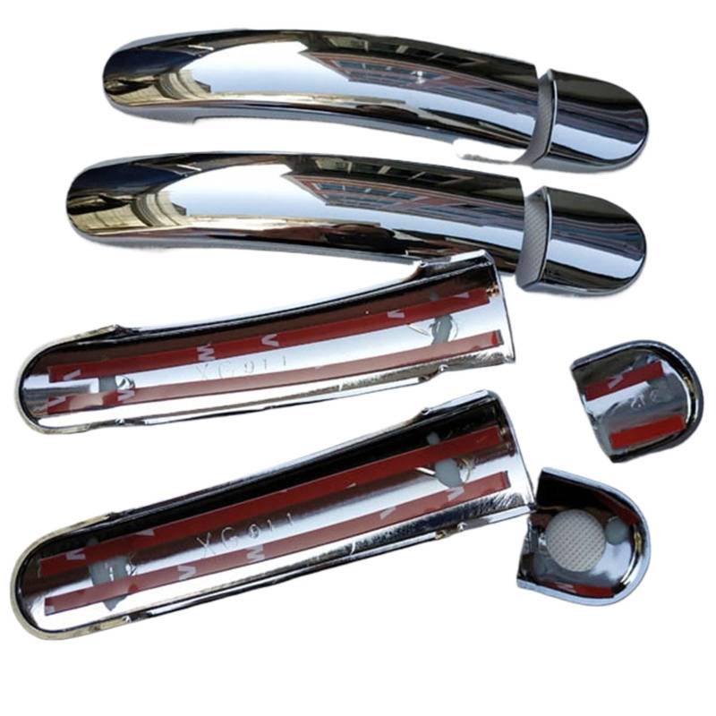 XEDLAMP for Seat, Altea XL Leon 2004 2005 2007 2012 ABS Kunststoff Chrom Türgriffabdeckung Autozubehör Abdeckung für Außentürgriffe von XEDLAMP