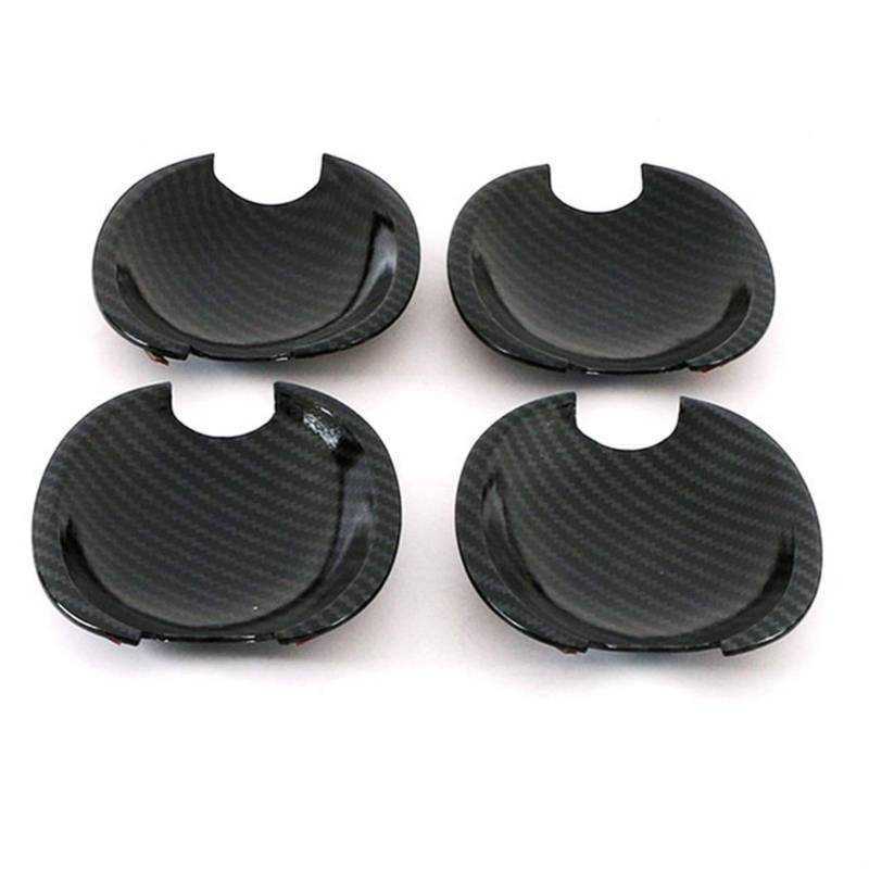XEDLAMP for Skoda, Fabia MK1 MK2 2000 2013 Carbon Faser Gedruckt Äußere Seite Tür Griff Abdeckung Tür Schüssel Trim Form Rahmen Abdeckung für Außentürgriffe(Door Handle Cover) von XEDLAMP