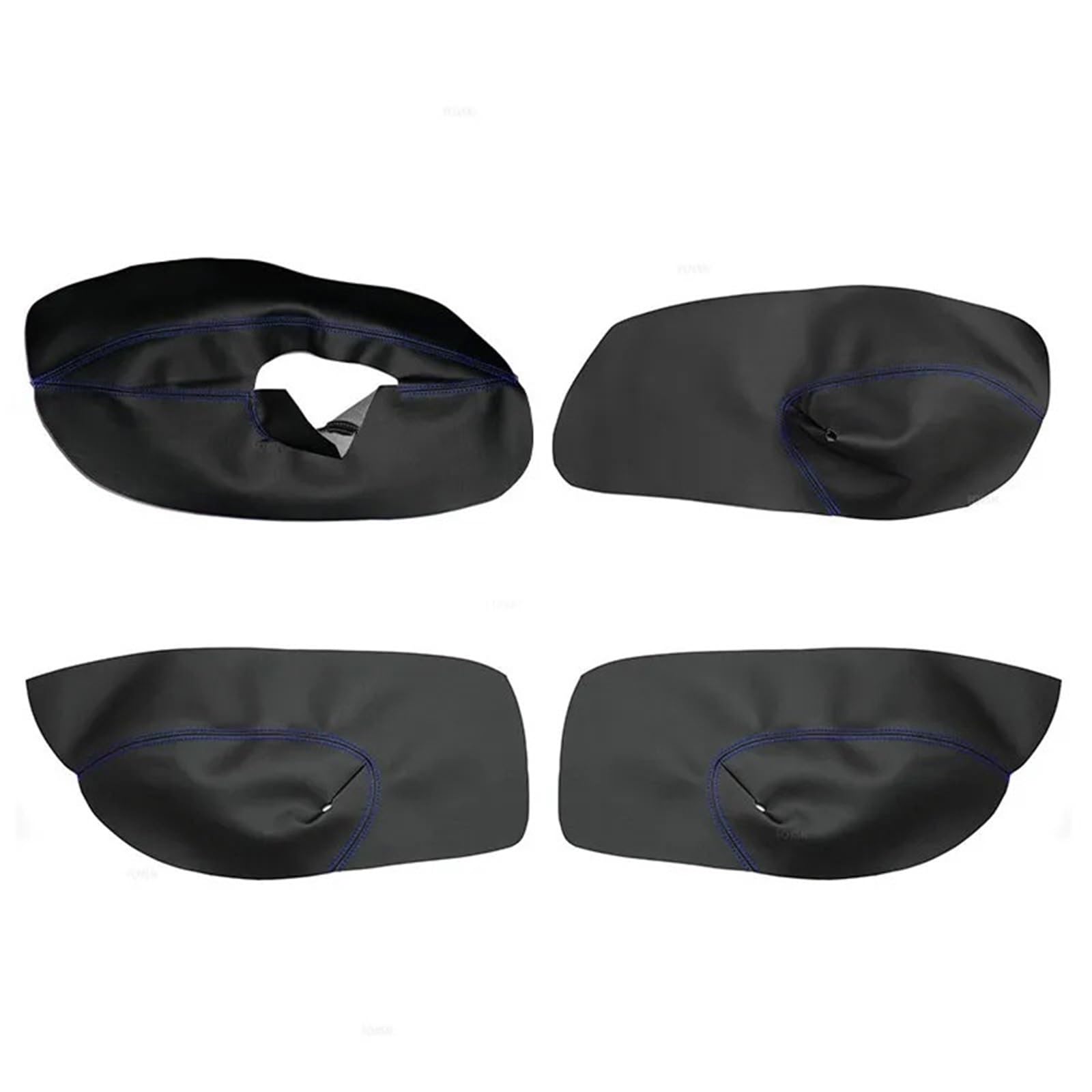 XEDLAMP for VW, for Golf, for MK4, for Bora, for Jetta, 1998 1999 2000 2001 2002 2003 2004 2005 Autotürverkleidung Armlehne Mikrofaser-Lederbezug Dekor Auto-Innentürverkleidung(Black-Blue line,RHD) von XEDLAMP