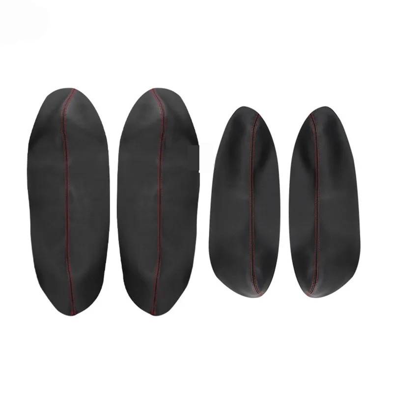 XEDLAMP for XRV, for Vezel, for H-RV 4-teiliges Autozubehör, Innentür-Armlehnenverkleidung, Mikrofaser-Leder-Dekor Auto-Innentürverkleidung(Black with red line) von XEDLAMP