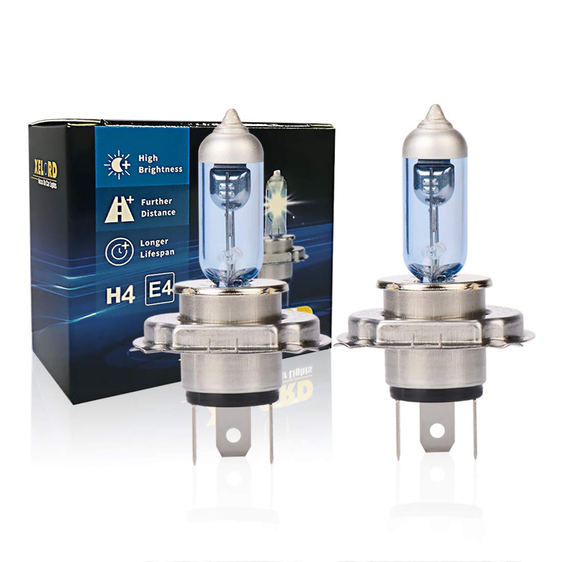 Halogen H4 Scheinwerferlampe Birne 60/55W 12V Auto Abblendlicht Fernlicht Glühlampen mit Zulassung - 2 Stück … Halogen H4 Scheinwerferlampe Birne 60/55W 12V Auto Abblendlicht Fernlicht Glühlampen mit Zulassung - 2 Stück … von XELORD