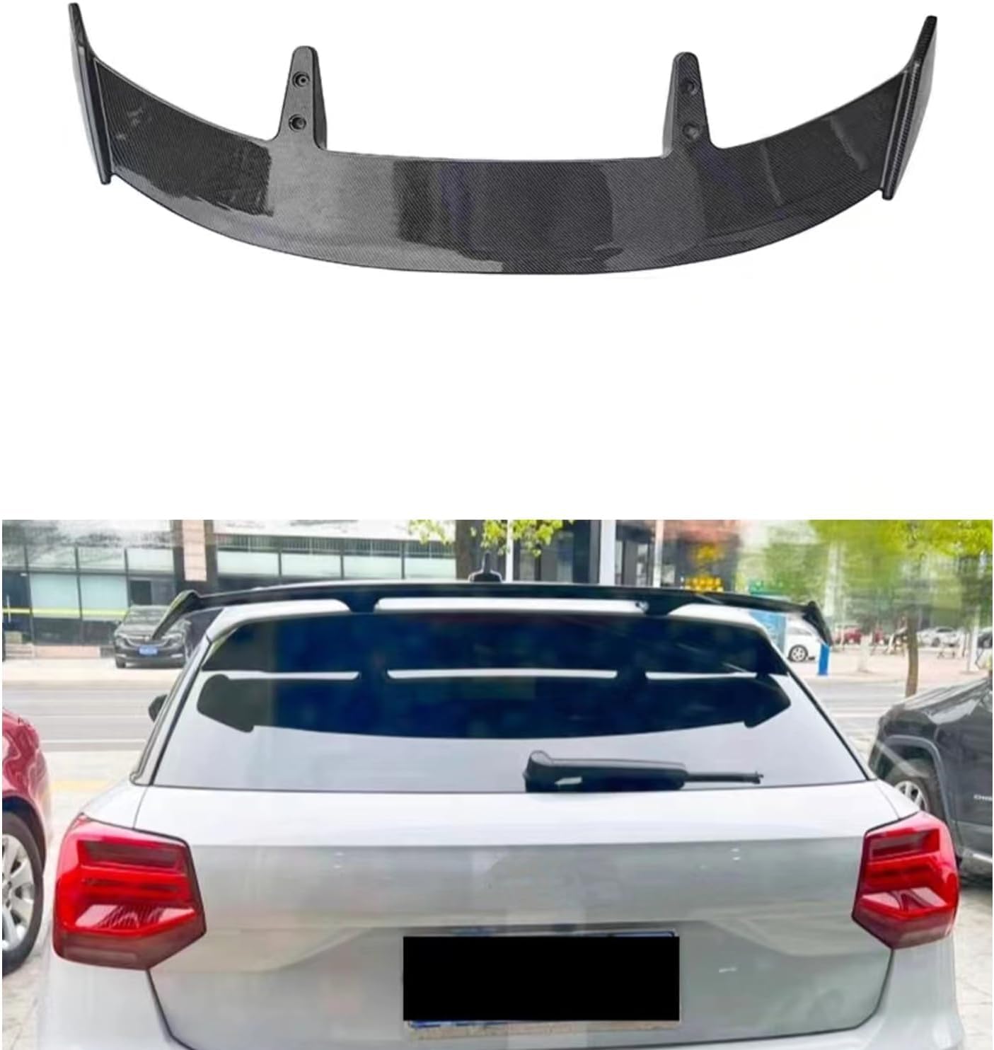 Auto Kofferraum Heck Spoiler für Skoda Superb Combi/Superb Scout III II 3V 3T 3V5 3T5 2009-2025, ABS Spoiler Heckspoiler Heckflügel Car Tuning Accessories,Carbon Fiber Look von XENITE