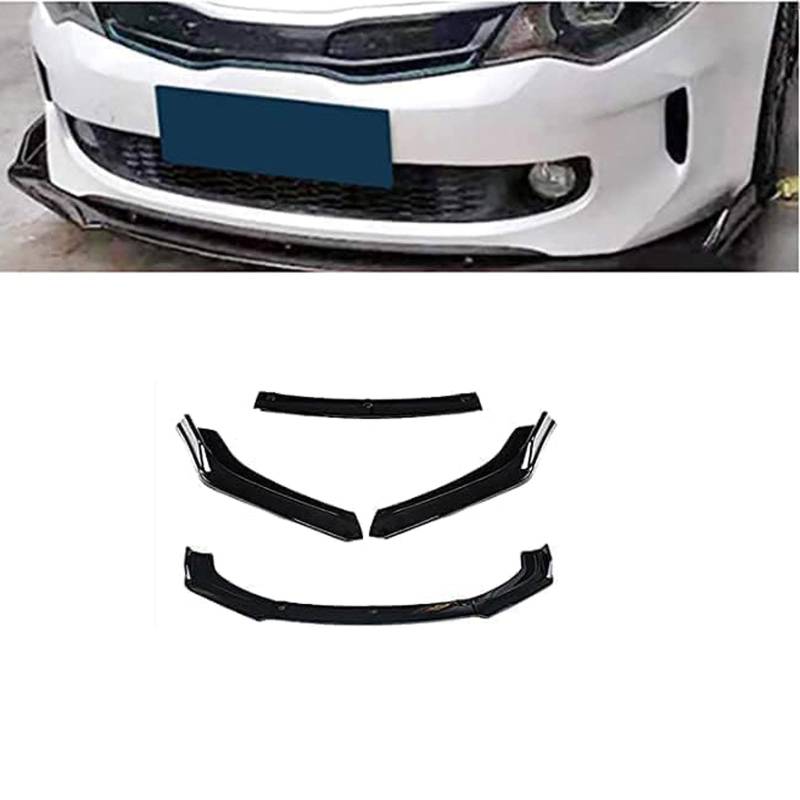 Frontspoiler Lippe Spoilerlippe Splitter Für Kia Optima K5 2014 2015 2016 2017, Stoßstange Lippe Front Spoiler Tuning Auto zubehör,Gloss Black von XENITE